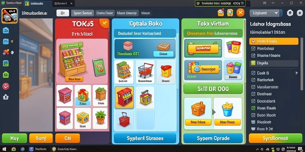 Screenshot menunjukkan sistem kustomisasi karakter yang menarik.